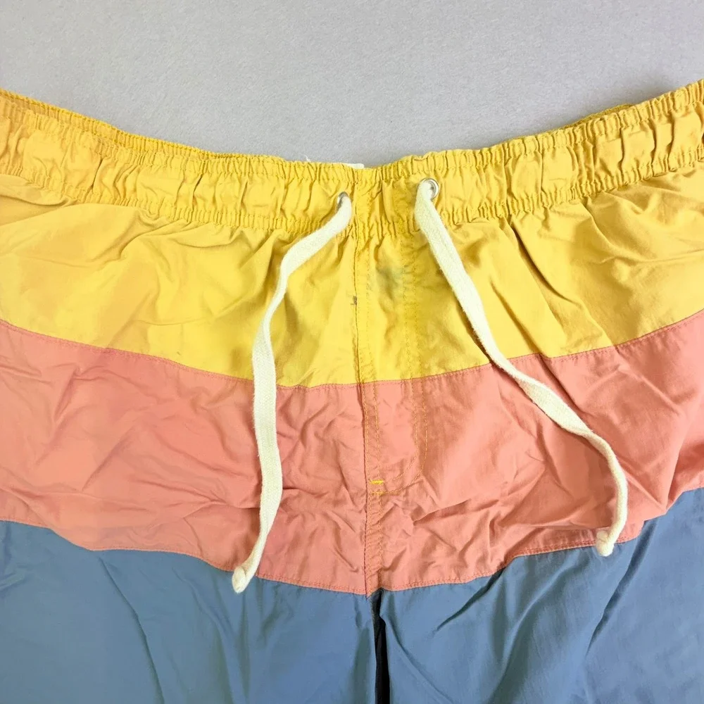 Body Glove Swim Trunks Mens XXL 38 Multicolor Vintage Colorblock Board‎ Shorts